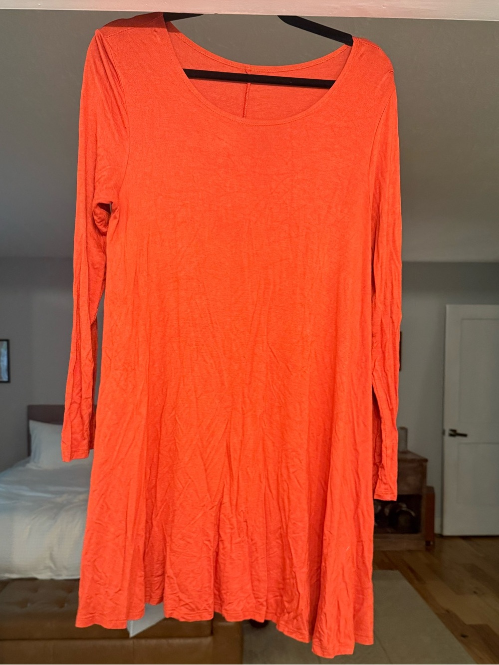 Amazon Women’s Long Sleeve Swing Dress in Orange